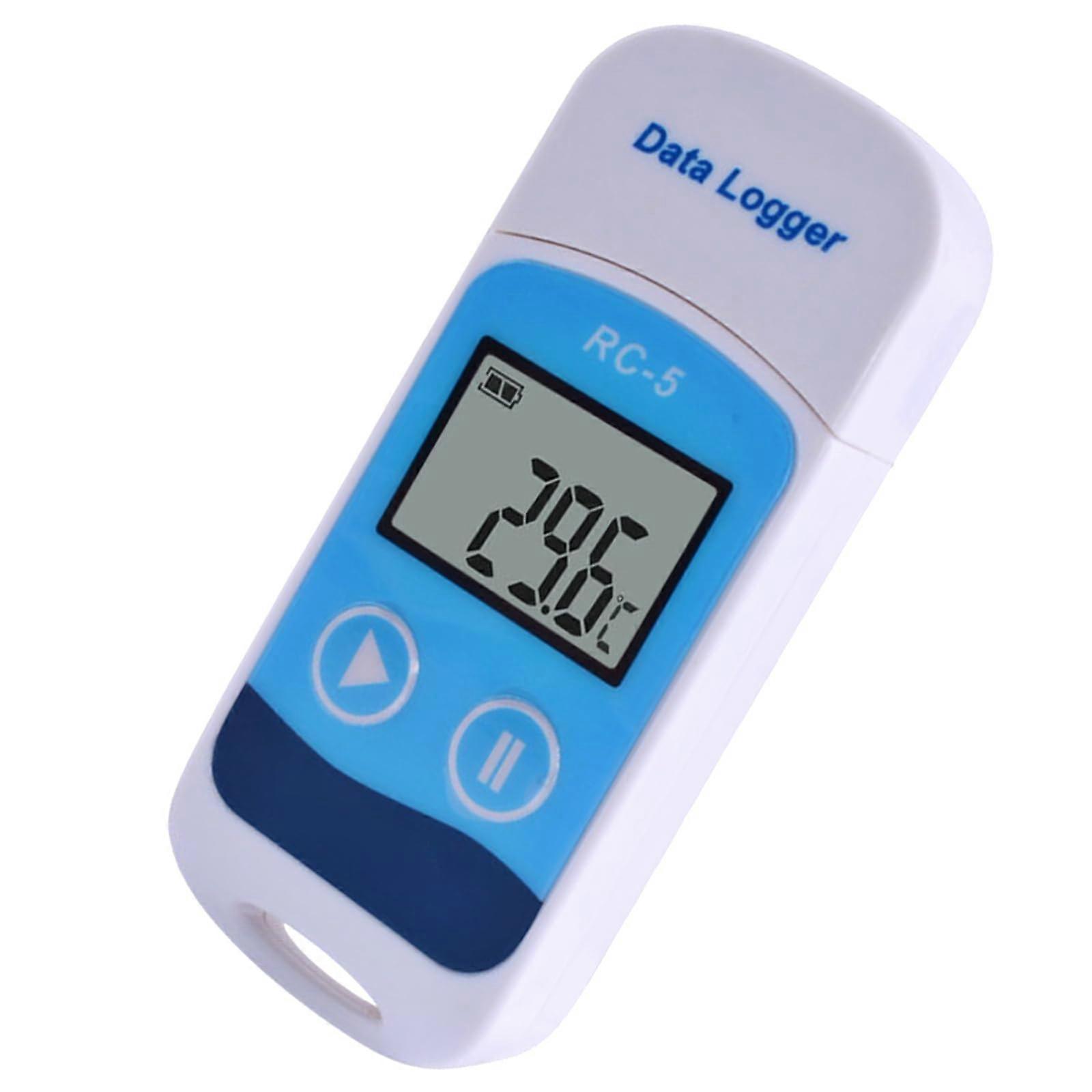 USB Temperature Data Logger with  Accuracy, LED Alerts, Metal Casing for Cold Storage Monitoring