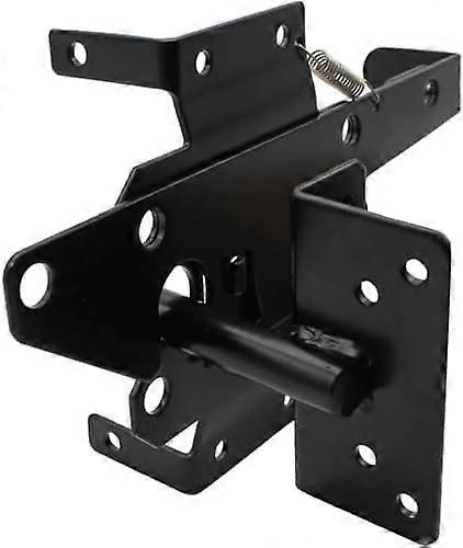 Black Stainless Steel Vinyl Gate Latch Double Locking Fence Gate Lock Padlockable RustResistant