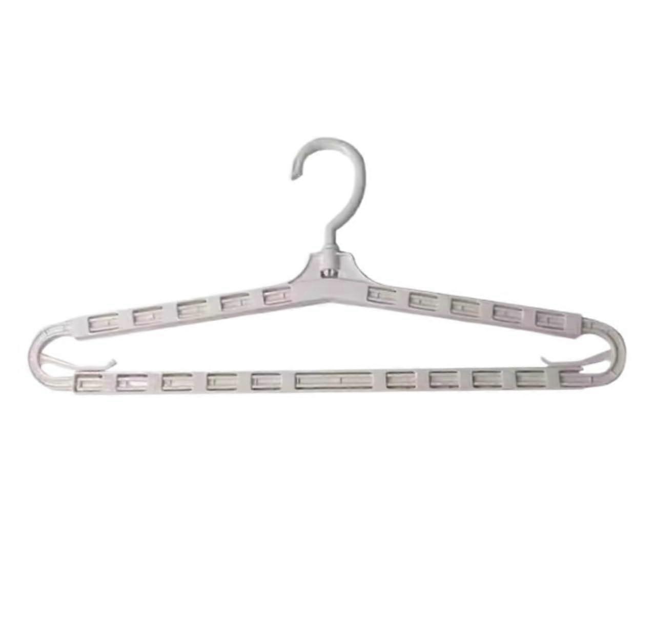 Clothes Hanger Rack 3pcs Grey with 360° Rotatable Retractable Hook SpaceSaving Wardrobe Organiser