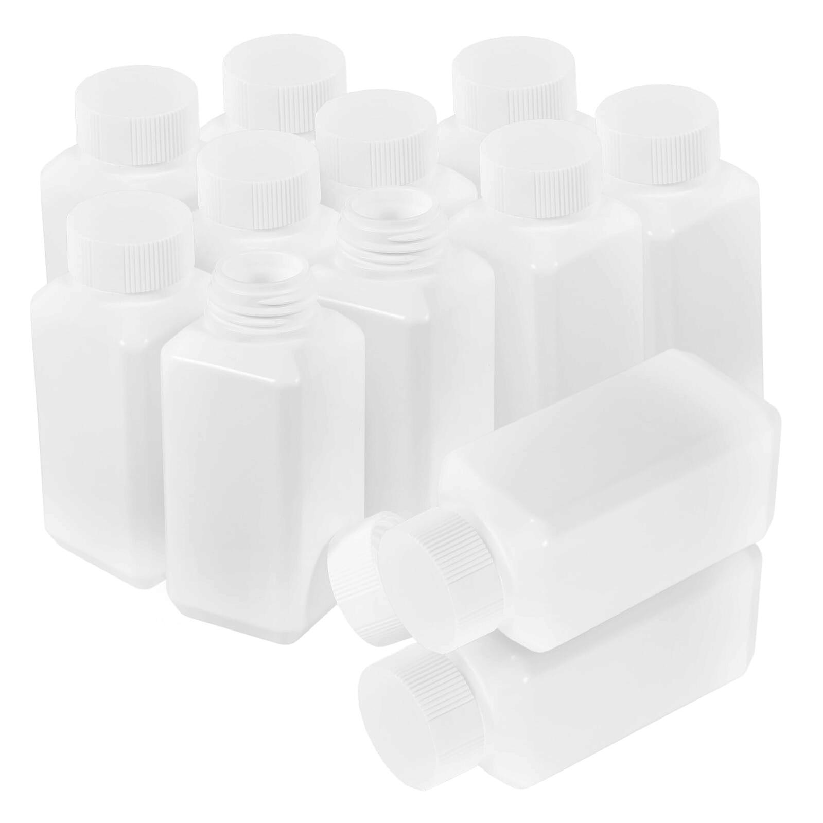 12pcs Lab Plastic Reagent Bottles with Screw Caps LeakProof Opaque PP Chemical Sample Containers