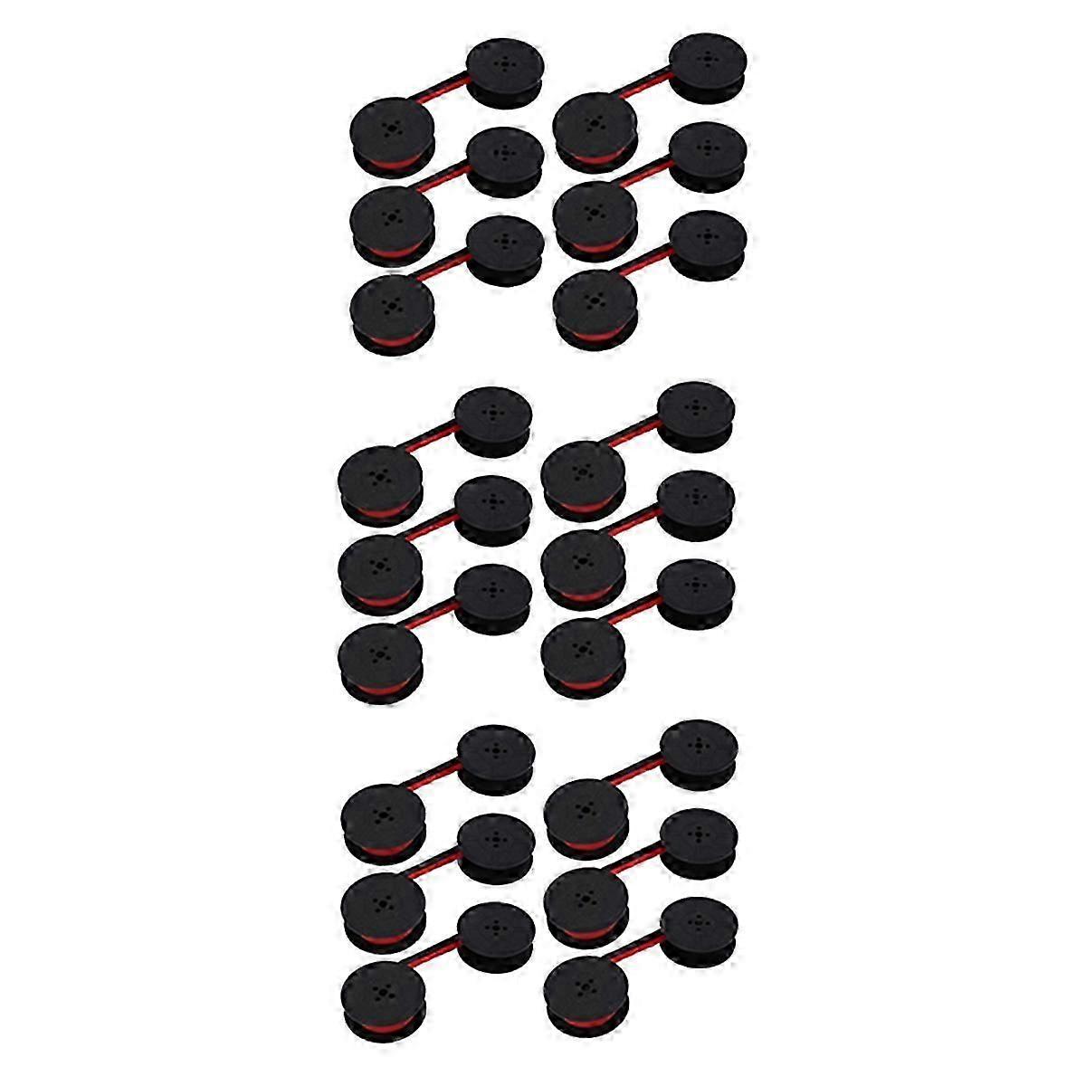 6Pack Typewriter Ribbon Twin Spool Red & Black for Most Typewriter