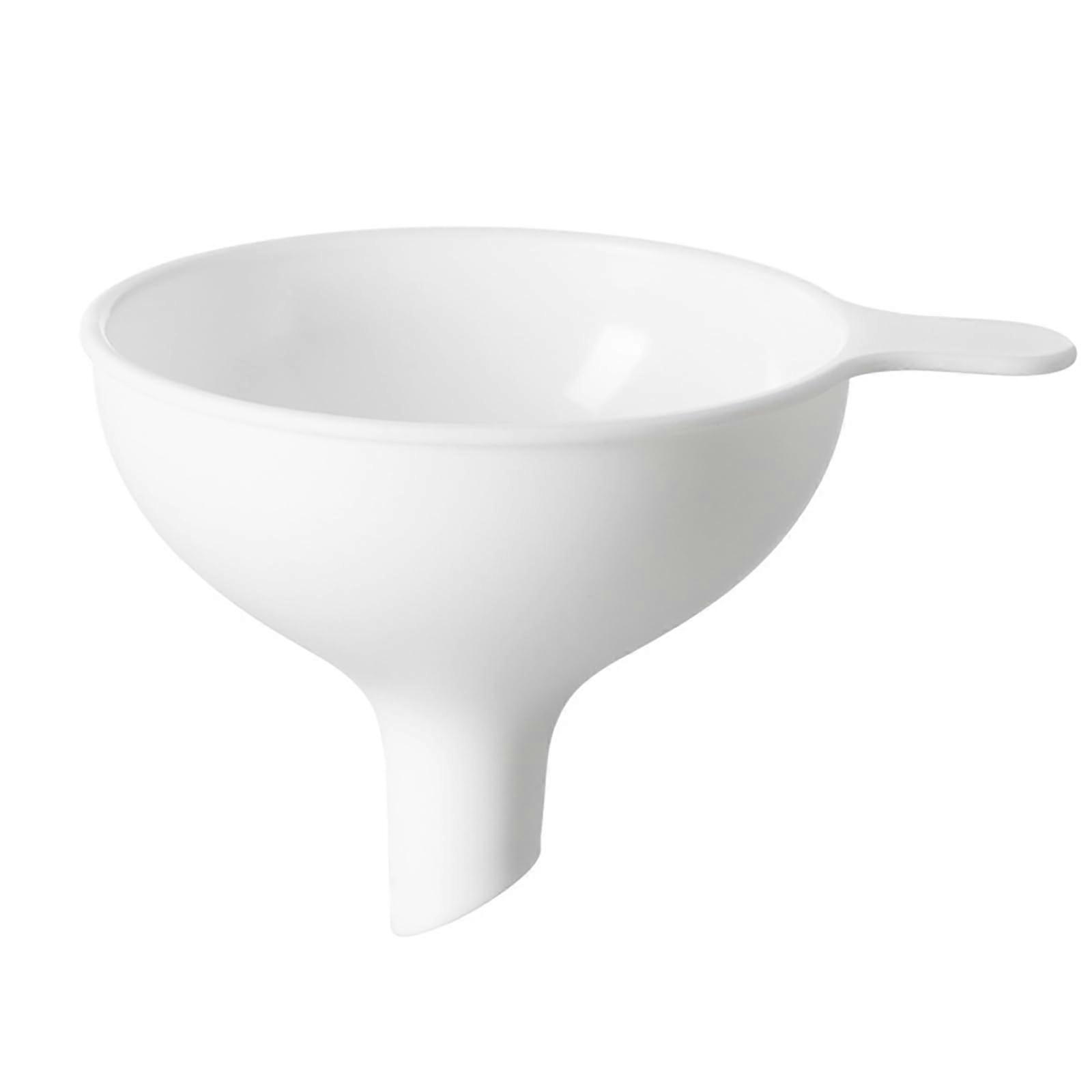 Kitchen Funnel Wide Mouth Plastic for Spill Liquid Transfer with Ergonomic Handle Grip
