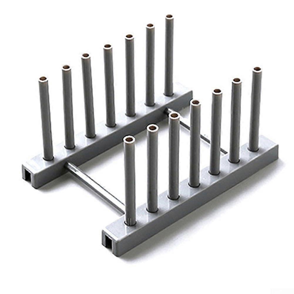 Compact Dish Drying Rack with Removable Tray and Detachable Beams for Small Kitchen Counter Space Grey