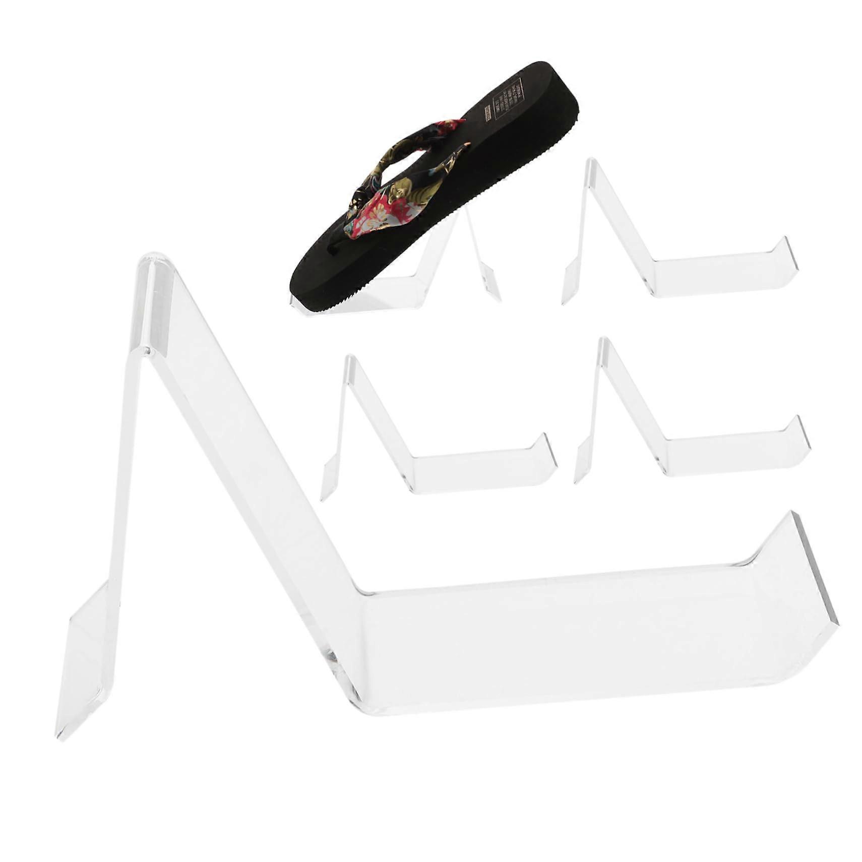 Acrylic Shoe Display Stand 5Piece Clear Riser Set for Elegant Retail Sneaker Showcase