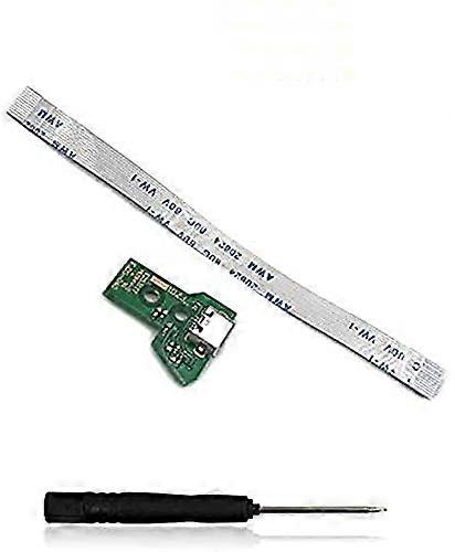 Charging Port JDS040 USB Board with 12 Pin Cable and Screwdriver for PS4 Controller
