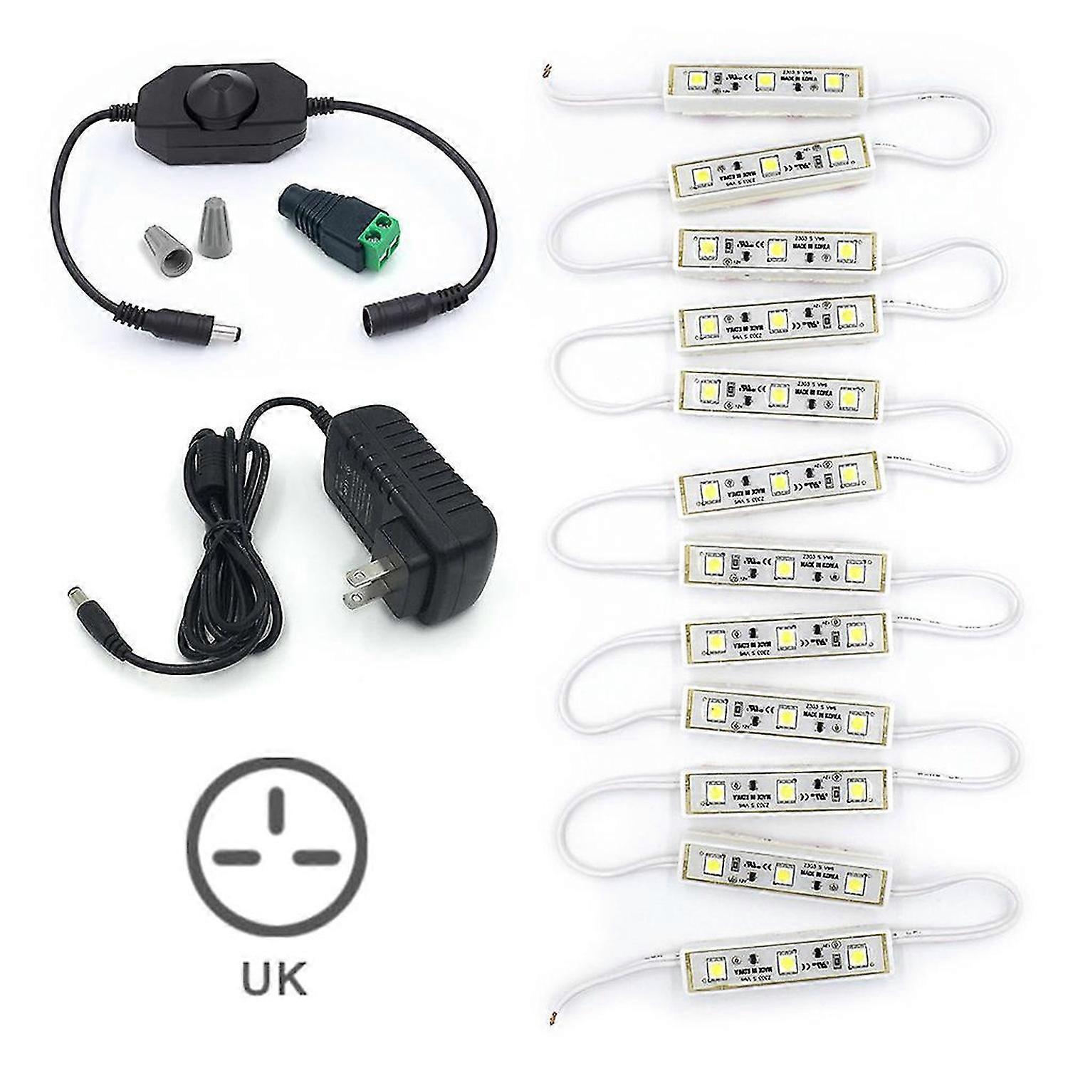 20pcs LED Mirror Light with Knob Dimmer Set Module Decorative Lamp for Dressing Table