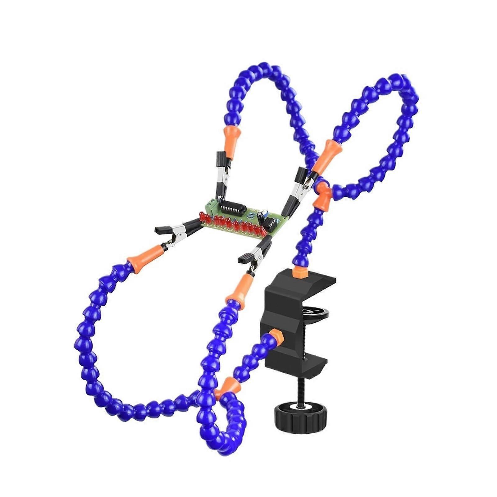 Soldering Helping Hands Third Hand Tool with 4 Flexible Arms for PCB Welding and