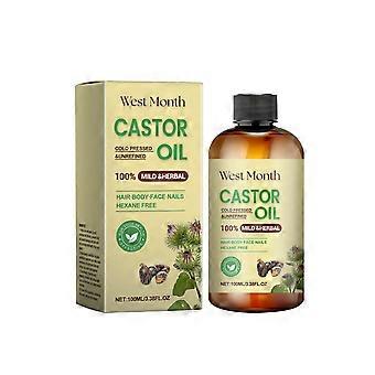 West Month Hair Care Castor Oil Hair Care Nourishing Hair Eyelash Eyebrow Multi-Effect In One Treatment Oil &