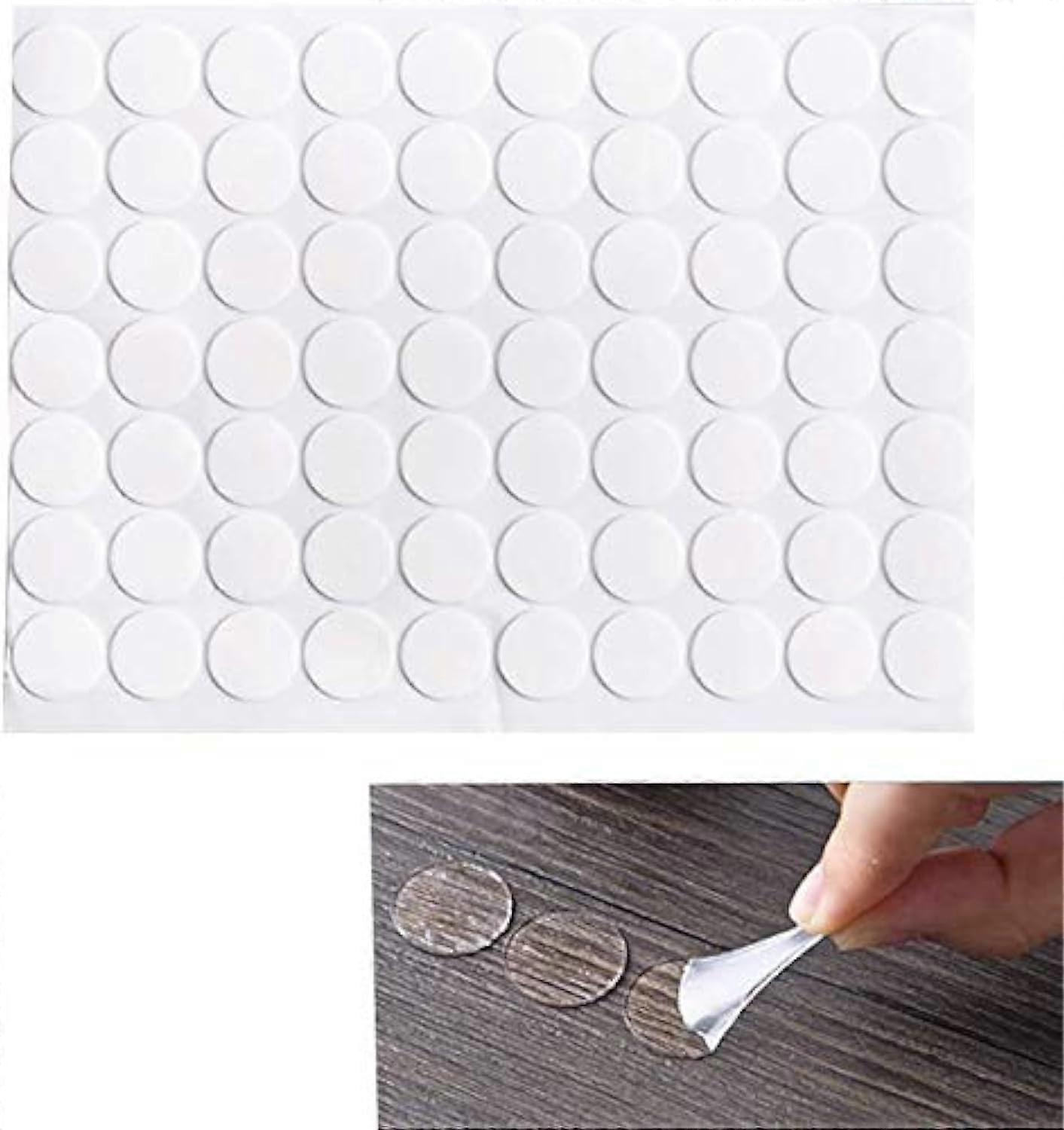 210PCS Transparent Hook and Loop Dots 2cm Strong Adhesion Water Resistant Coins