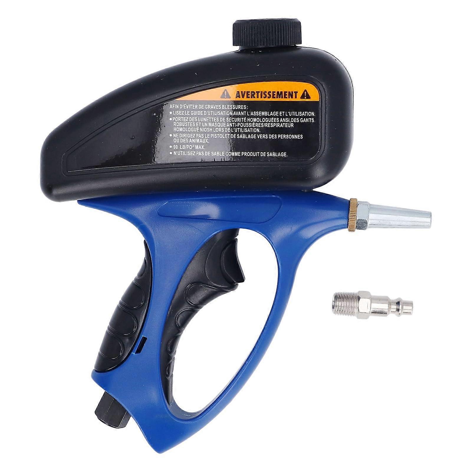 Sandblasting Gun 1/4 Inch Pneumatic Portable Sandblaster with 500ml Hopper for MultiMedia Surface Prep