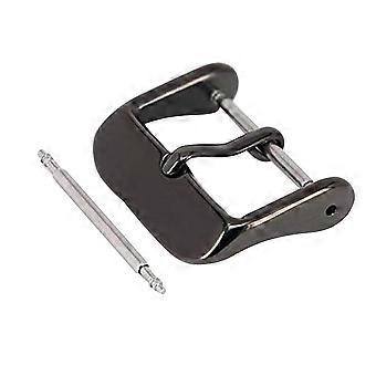 Fecho de relógio em aço inoxidável 24mm para uso diário, fácil de instalar e remover, preto, pacote com 4 peças.