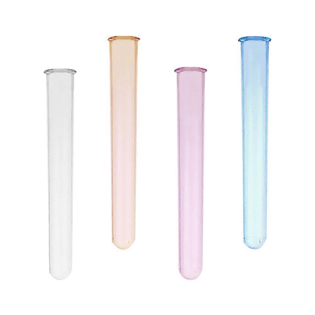 Colored Test Tubes Acrylic Test Tubes for Storage Use 4Pcs Round Bottom
