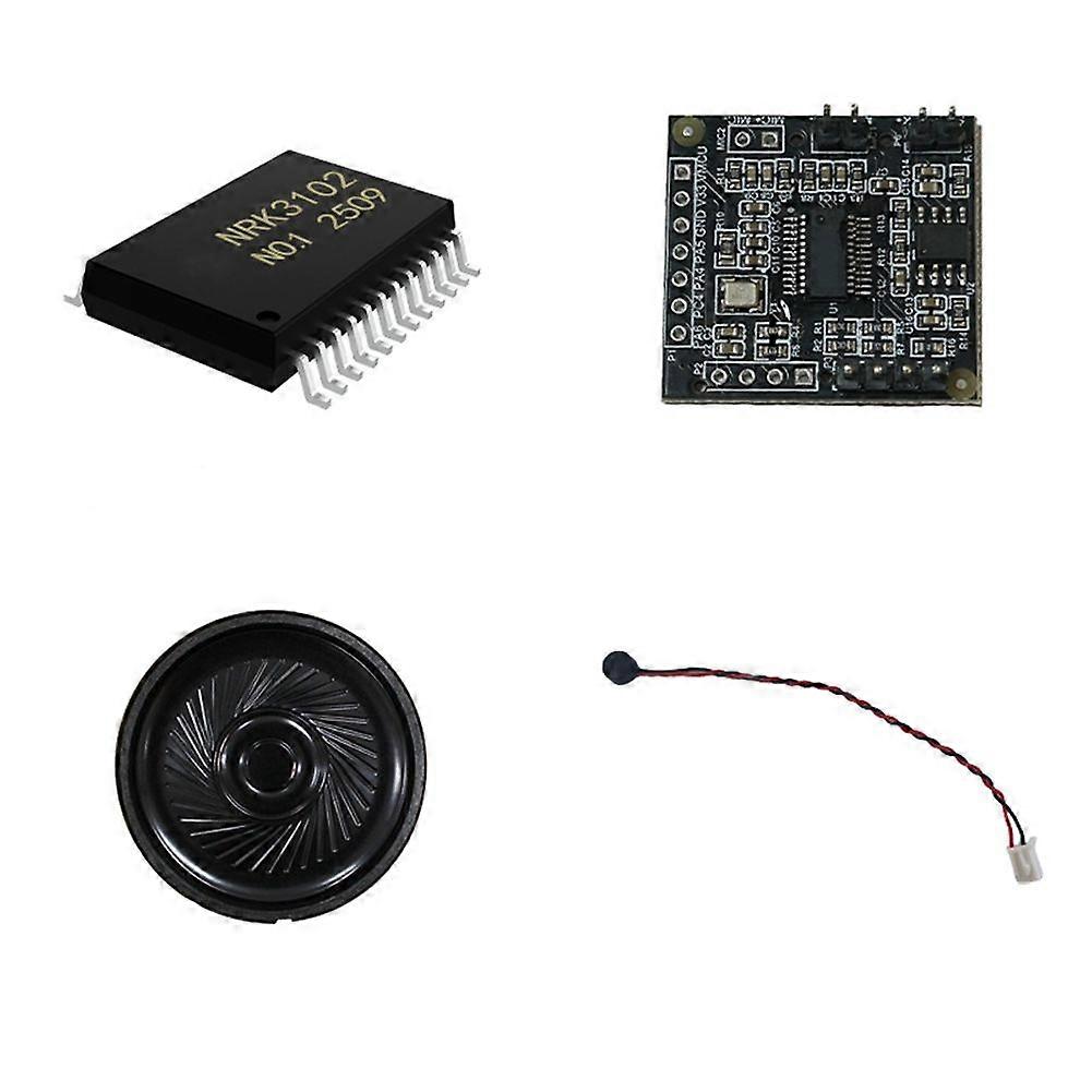 Offline Intelligent Voice Recognition Module Public Version Test Dual-Microphone Noise Reduction Control Recognition
