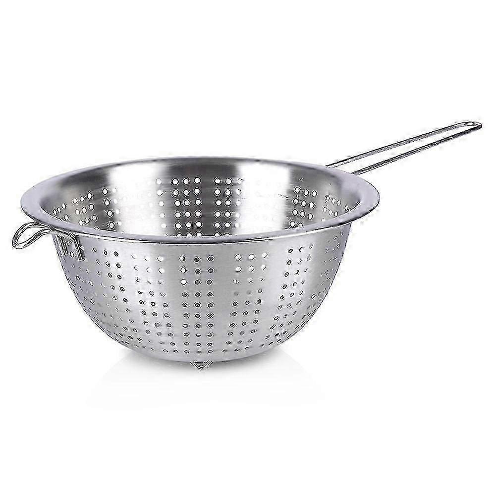Round kitchen strainer 21 cm - Stainless steel, handle, versatile
