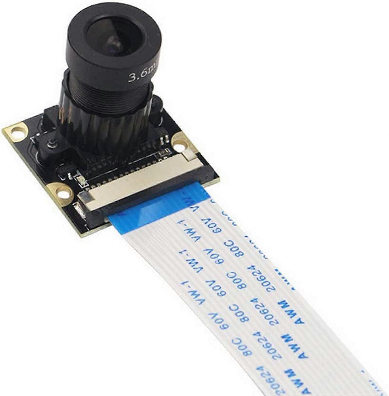 OV5647 Camera Module Adjustable Focus 5MP 1080P with Connection Cable Compatible with Raspberry Pi 2B/3A/3B/3B+/4B
