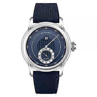 Relógio masculino Specht & Sohne, campeão de vendas, marca de luxo, esportivo, com horas saltantes, automático, mecânico, em aço inoxidável e à prova d'água.