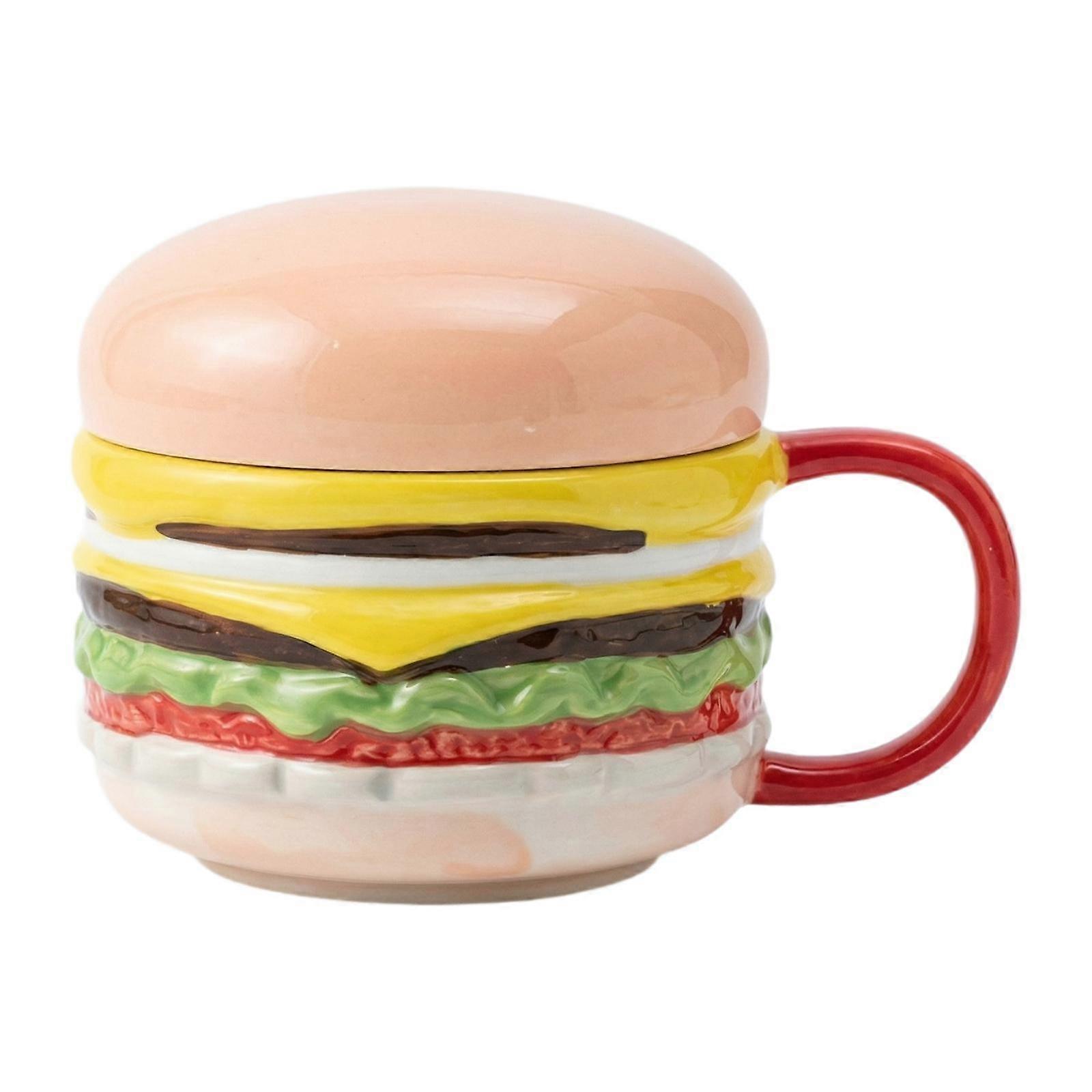 Ceramic Coffee Mug Tea Cup Convenient Collection Ceramic Burger Mug Drinking Cup