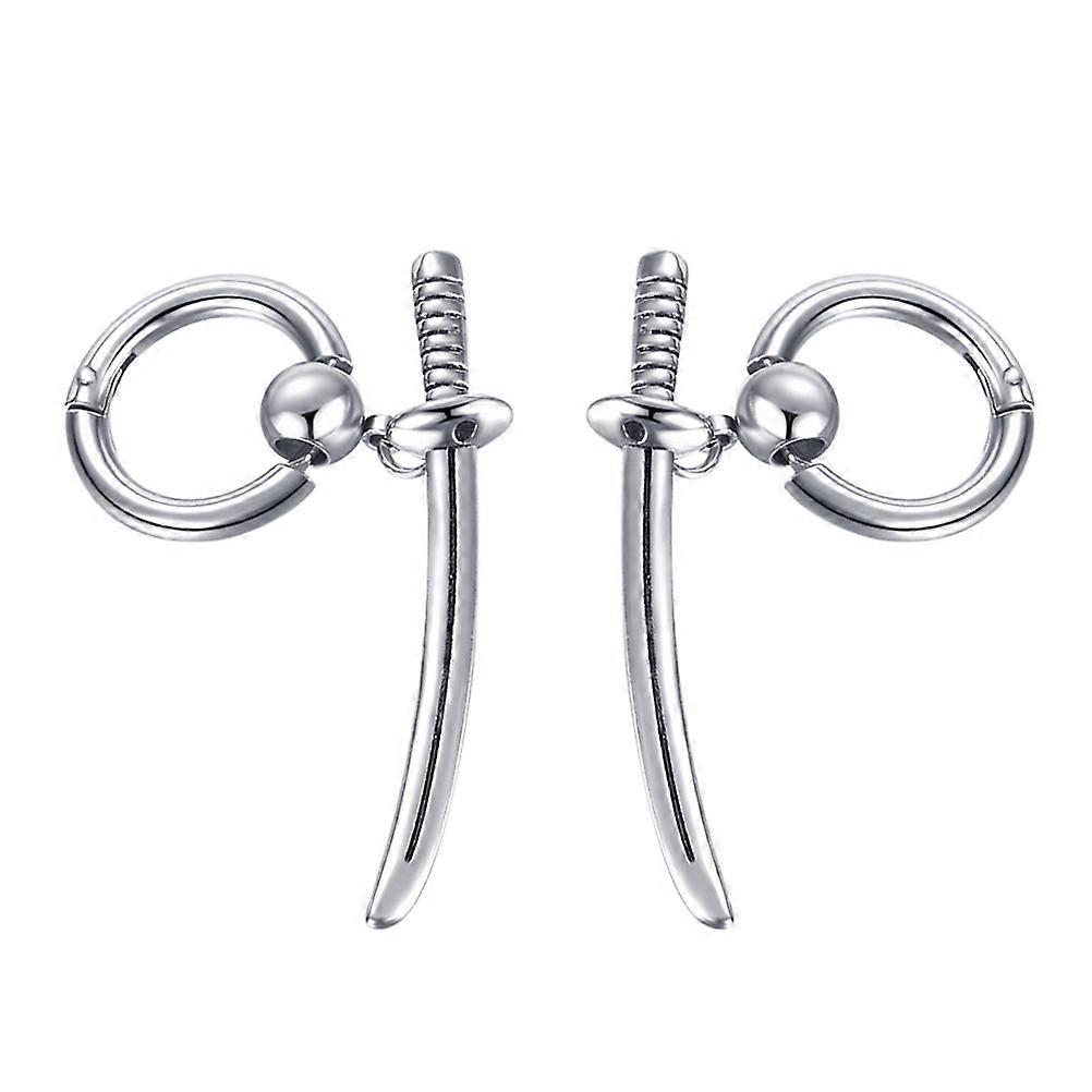 Dangle Drop Earrings Punk Earrings for Decoration 1Pair Silver