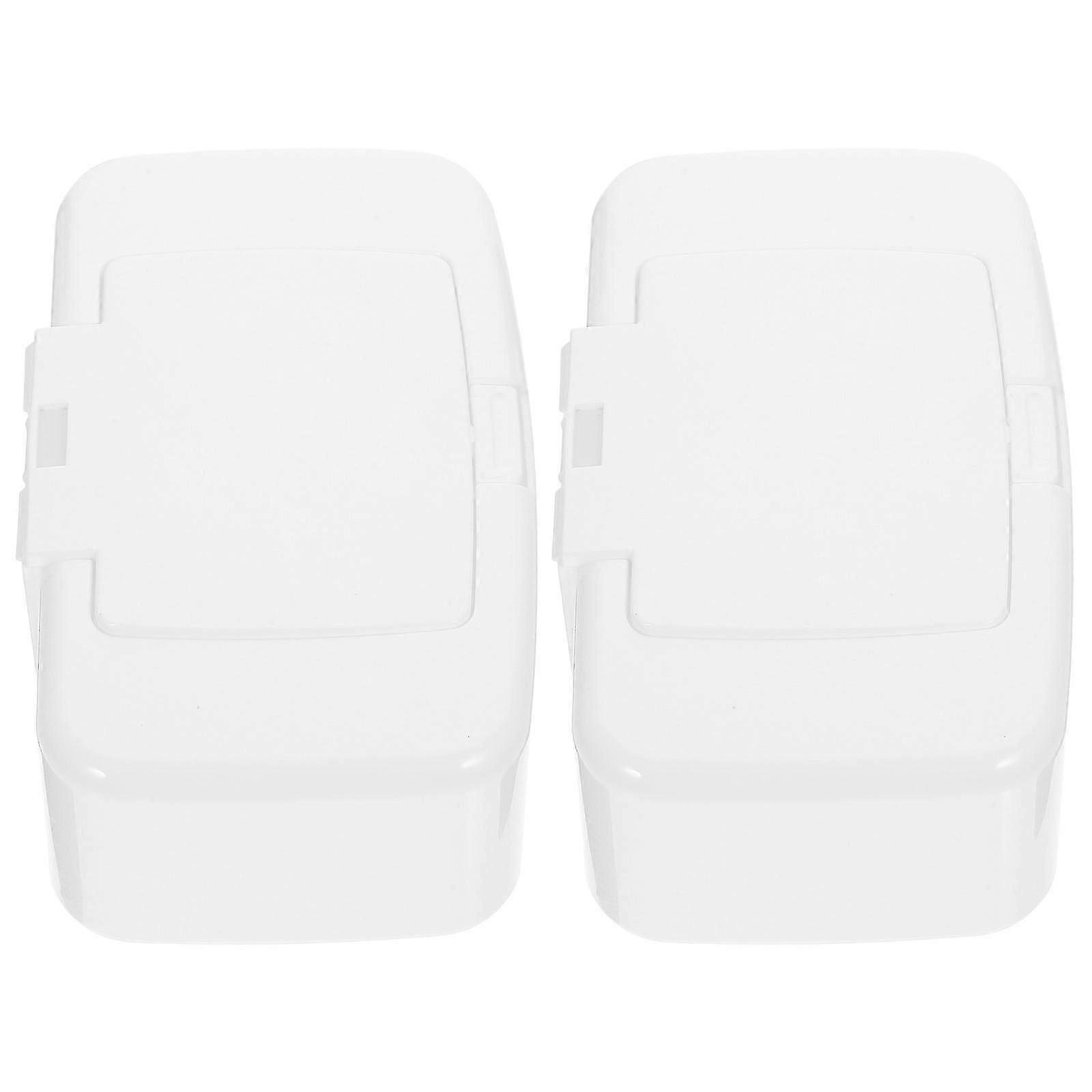 Wipes Dispenser Plastic Tissue Holder Compatible withStorage 2Pcs White Material