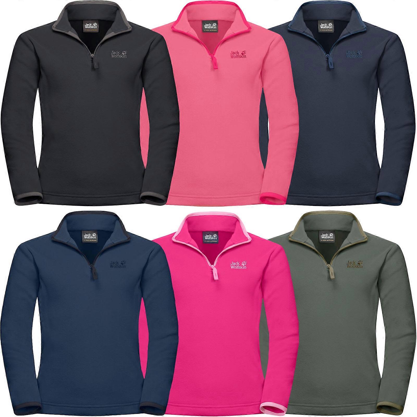 Jack Wolfskin Kids Gecko 1/4 Zip Warm Winter Pullover Fleece Pull Pull