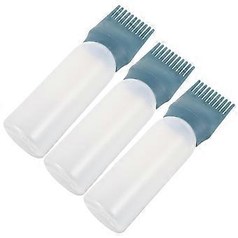 Hair Color Applicator Comb Bottle for Hair Dye 3Pcs Plastic Multi Color