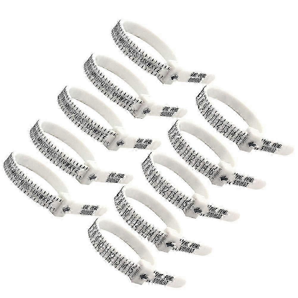 Finger Sizer Ring Gauge Measuring Tool for Practical Use 10Pcs