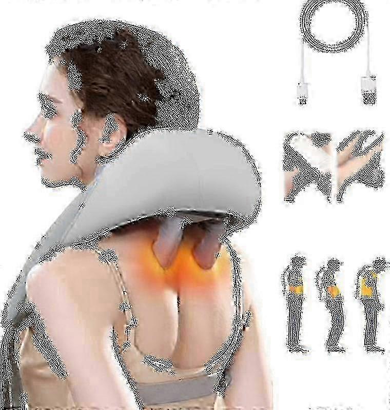 Effective Neck & Shoulder Massager with Heat Function, High-Quality Back Massaging Tool