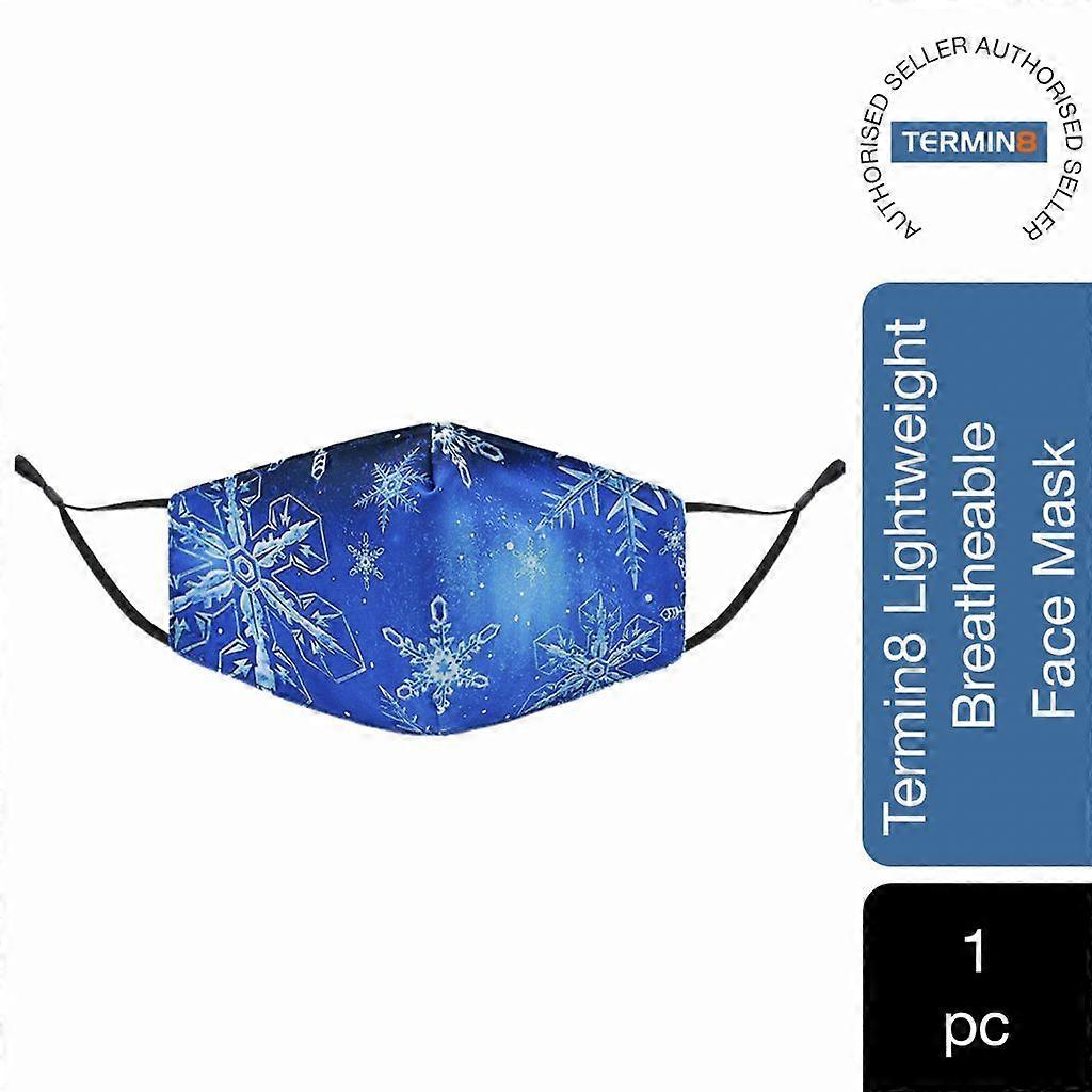 Termin8 Printed Pattern,  Lightweight Breathable, Christmas Design Face Mask