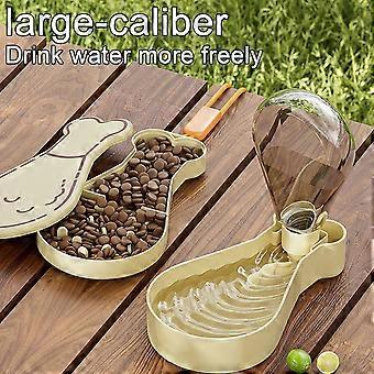 2-in-1 Dog Water Bottle & Slow Feeder Bowl - Portable, Leak-Proof, BPA-Free for Outdoor Adventures