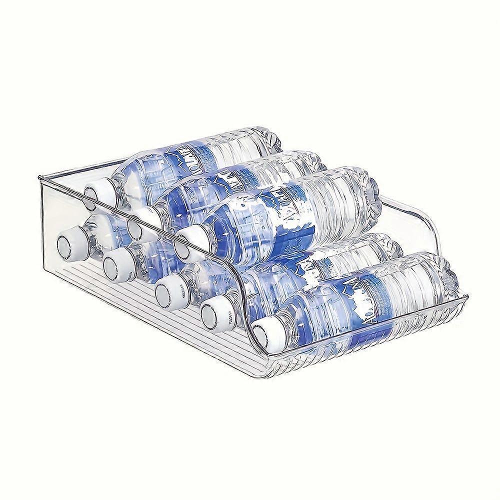 Versatile Refrigerator Bottle Holder - Space-Saving, Clear Beverage Bin for Easy Kitchen Organization & Access