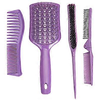 8Pcs Purple Hair Comb for Barber Hair Styling Use At Home