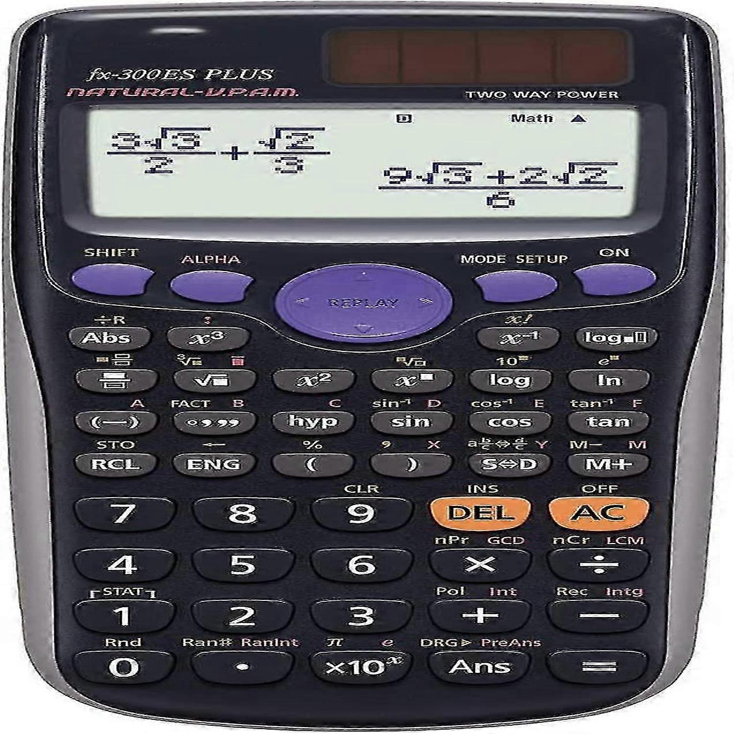 Calculadora científica Fx-82es Plus, Negro