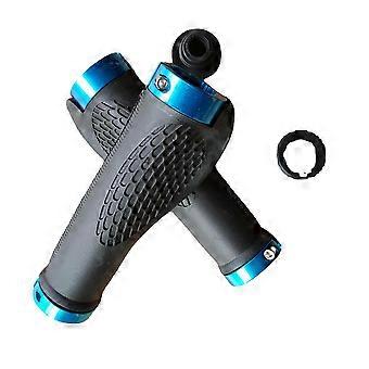 1 paar blauwe fietshandvatten, MTB-handvatten Afsluitbaar mountainbikestuur Fietsstuur TPR rubberen handvat voor fietsen, mountainbike en fietsaccessoires