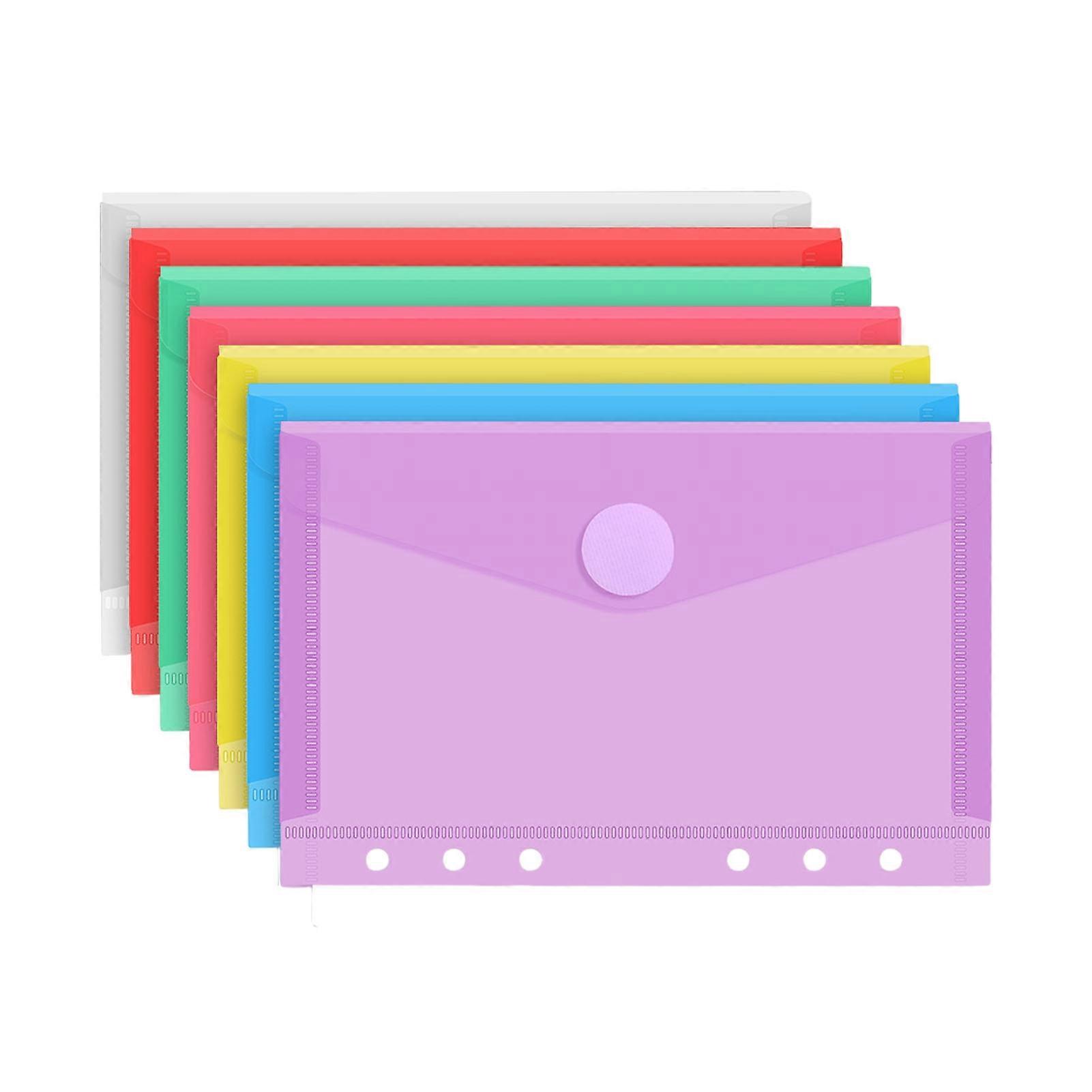 Plastic File Folder - Hook & Loop Closure - for A4 A5 A6 Waterproof Storage