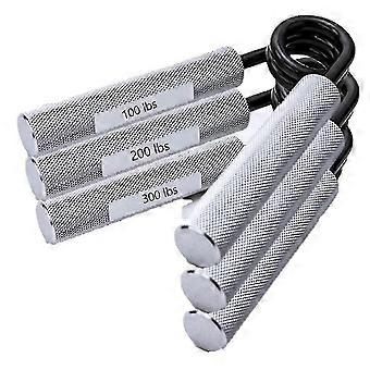 Hand grip strengthener set of 3 (100lb,200lb,300lb) metal grip strength trainer wrist forearm str [MI]
