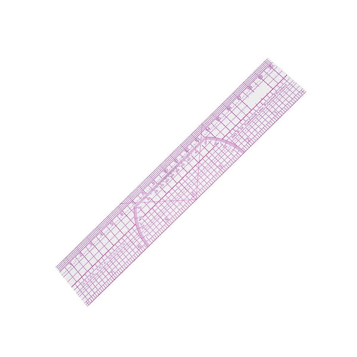 Multifunction Ruler Plastic Scale Ruler for Math Measurement