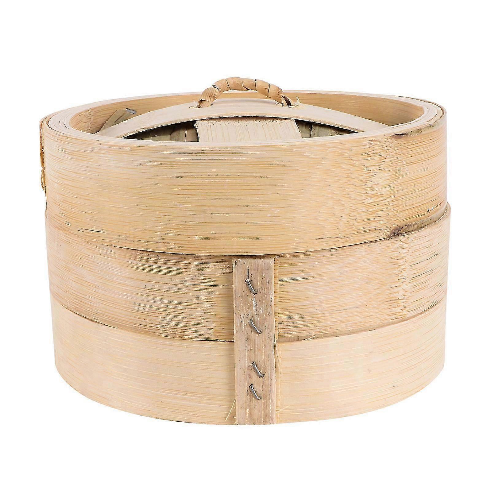 Kitchen Steamer Bamboo Steamer Basket for Multi-Functional Steaming 1Set Beige