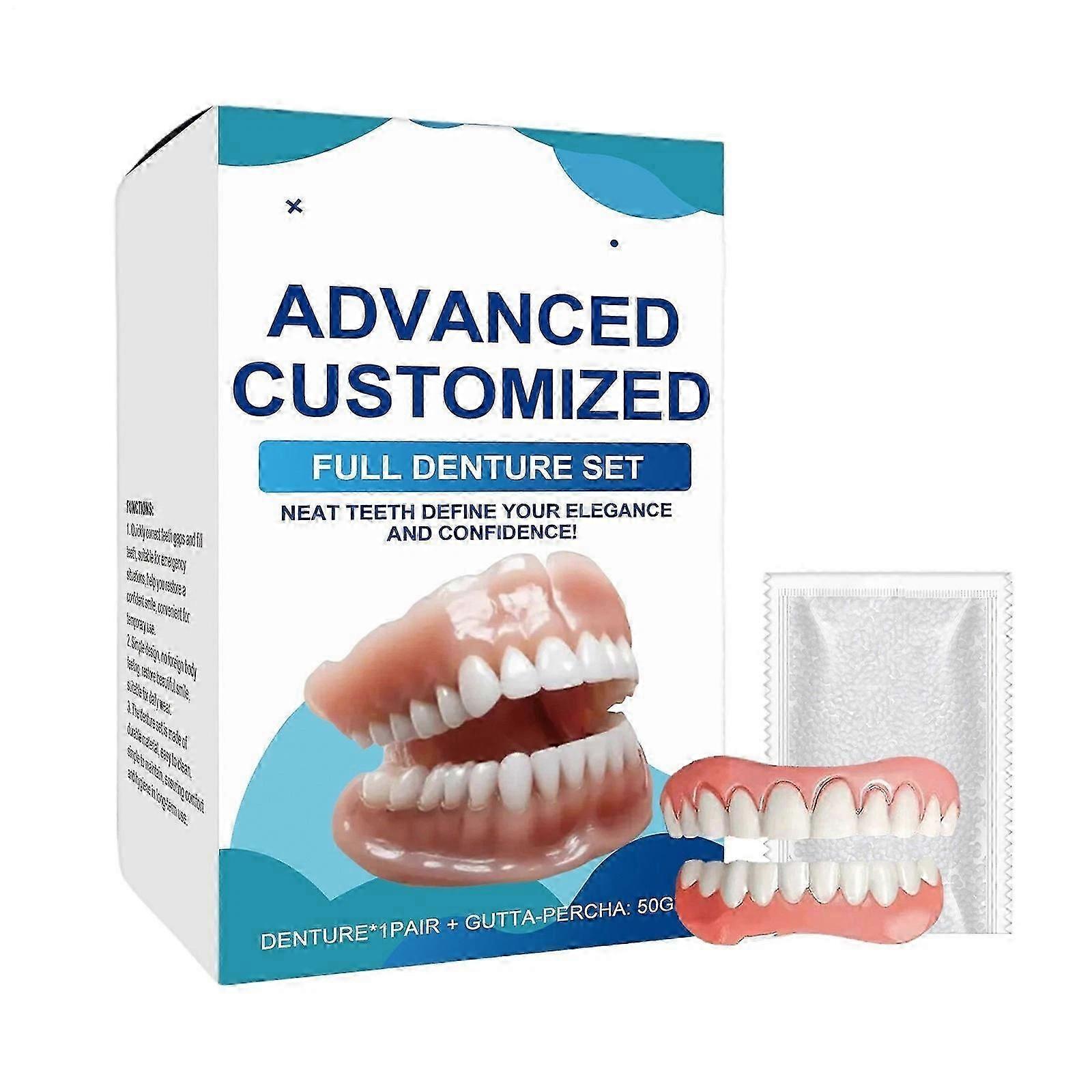 Perfect Fit Advanced Custom Full Denture Set, Ensemble de prothèses en silicone Relining