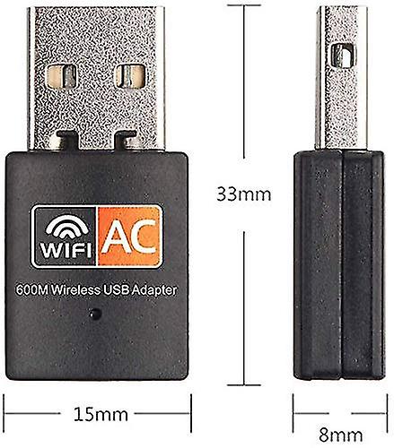 Usb Wifi Adapter 600mbps, Usb 3.0 Wireless Network Wifi Dongle With 5dbi Antenna,dual Band 2.4g/5g For Pc