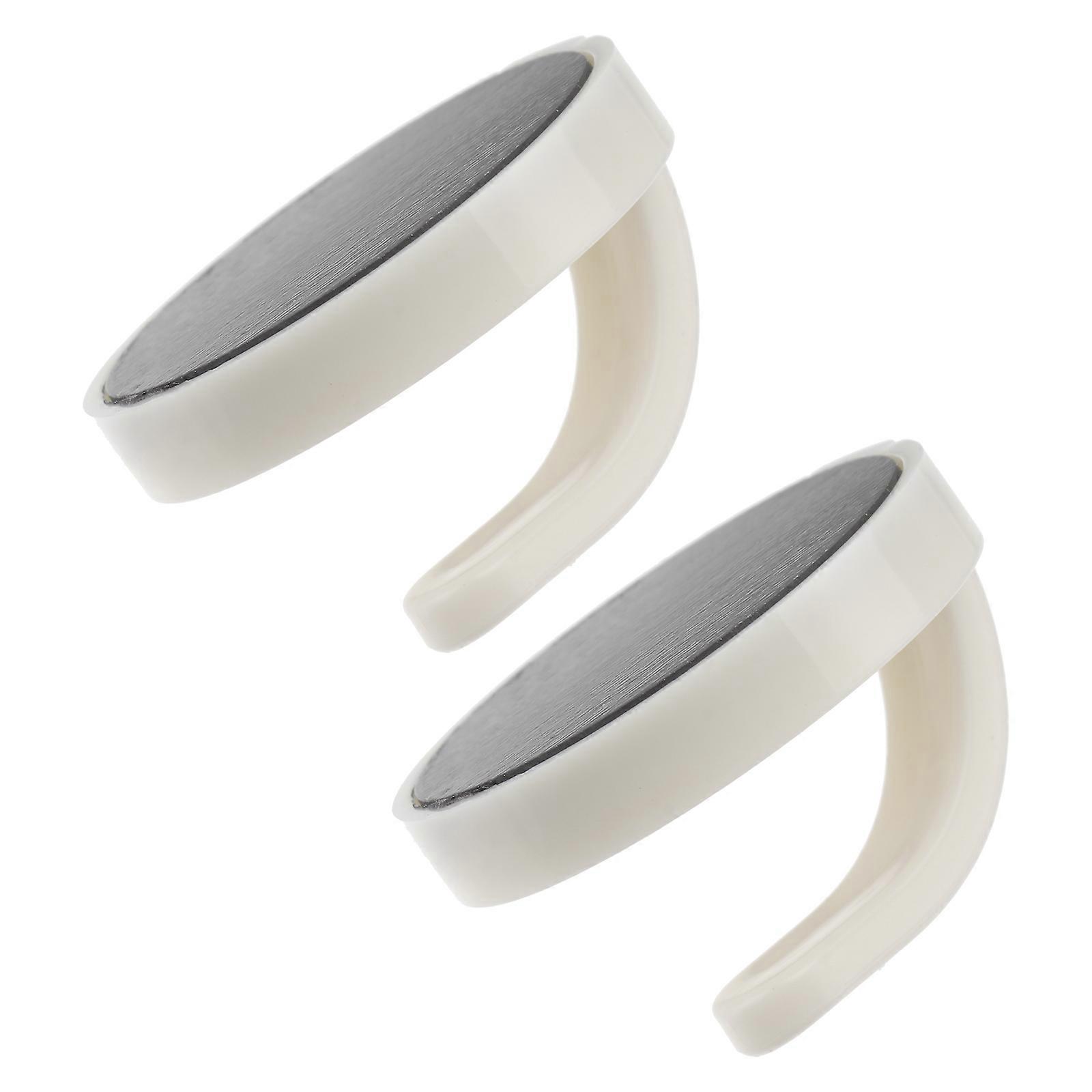 2Pcs Creative Refrigerator Magnet Hook Kitchen Hooks Strong Adhesive Hook White