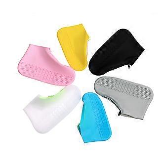 Rain Boots Cover for Protection 1Pair Black Silicone Anti-Skid Waterproof Shoes