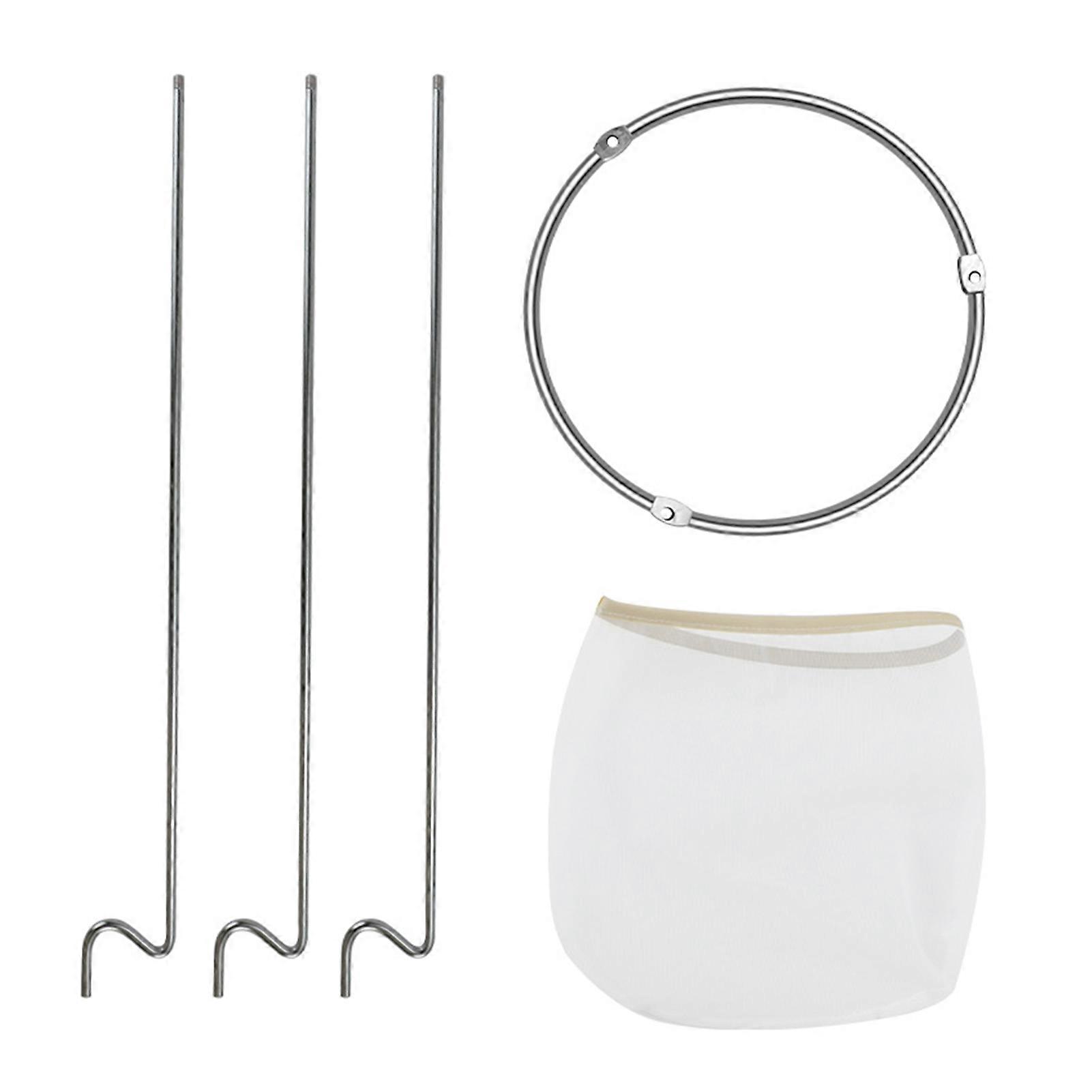 Stable Stainless Strainer Stand, Nylon Reusable Filter Bag Triangular