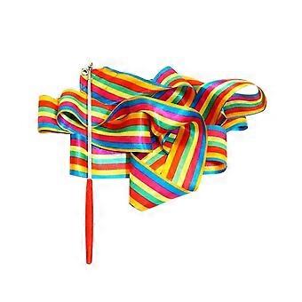 Ribbon Dance Rainbow Ribbon Children's Dance Rhythm Stick Colorful Ribbon Sporting Goods (2m)