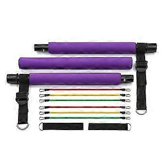 Set di barre Pilates portatili con bande elastiche e anelli per i piedi - Attrezzo per yoga, stretching, torsioni e addominali, fitness per uomini e donne