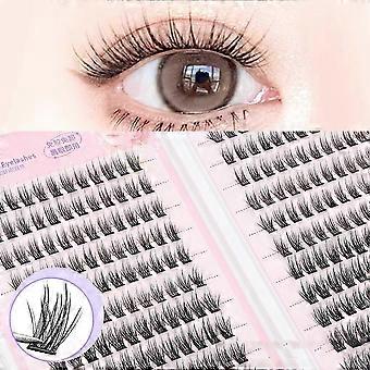 Wimpernbuch mit großer Kapazität und Spiegel, segmentierte selbstklebende falsche Wimpern
