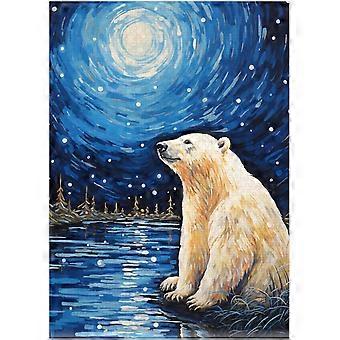 Rompecabezas Oso Polar Noche Estrellada AZQ769
