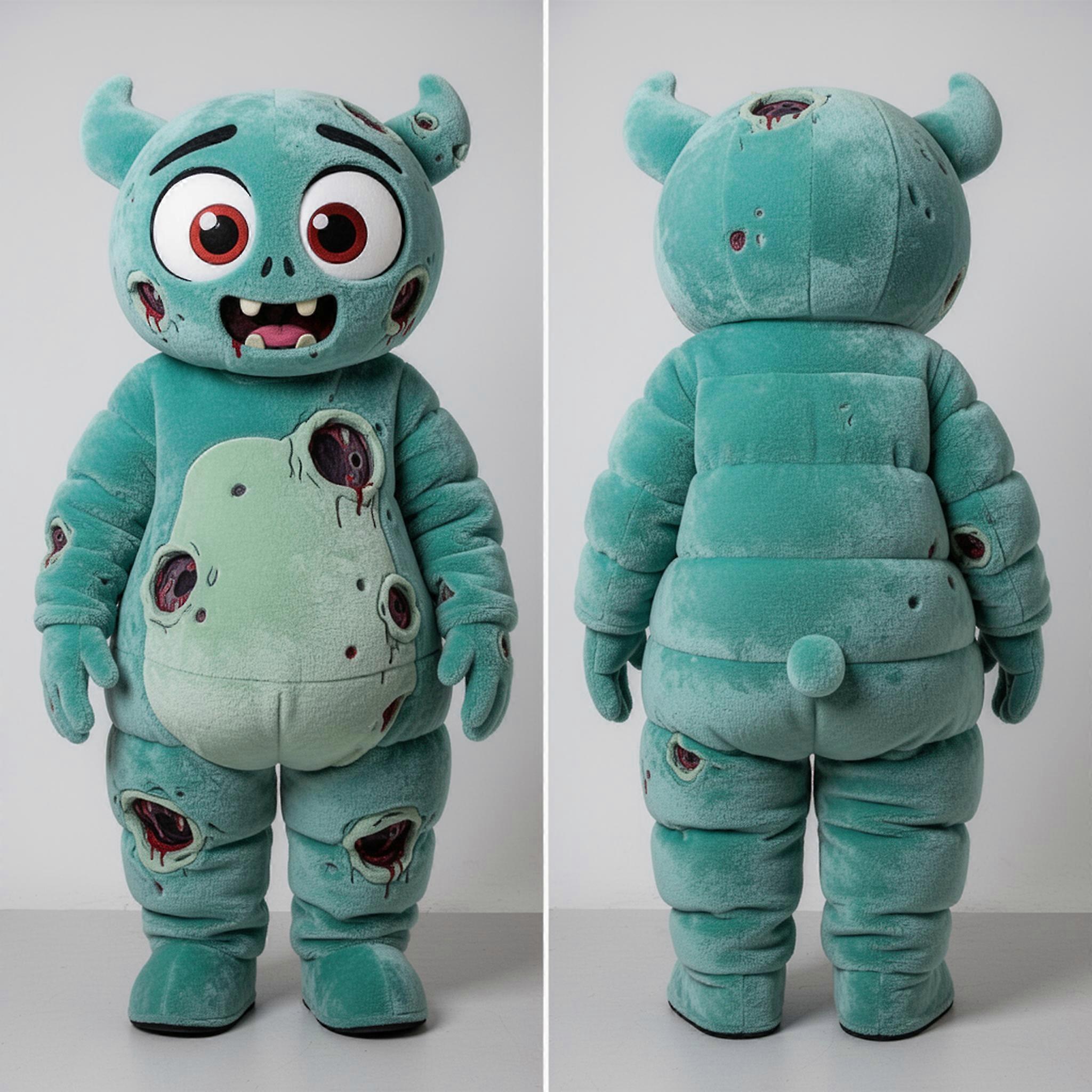MASTICOT Teal Plush Undead Mascot