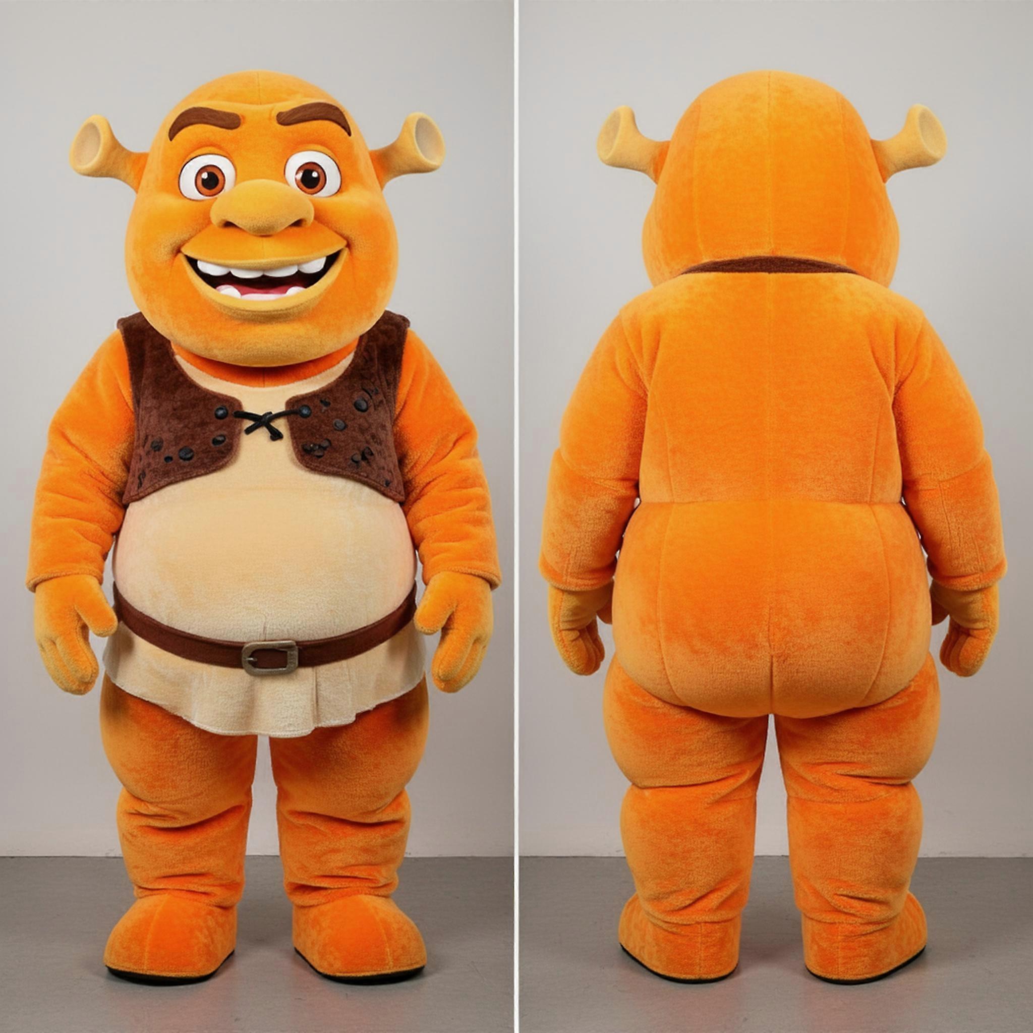 MASTICOT Rust Orange Broad Grinned Ogre Mascot