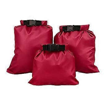 Dry Bag Organizer Set for Trail Walks and Wet Packing, Roll Top Closure, Waterproof 3 Piece Storage for Rafting Use  Burgundy