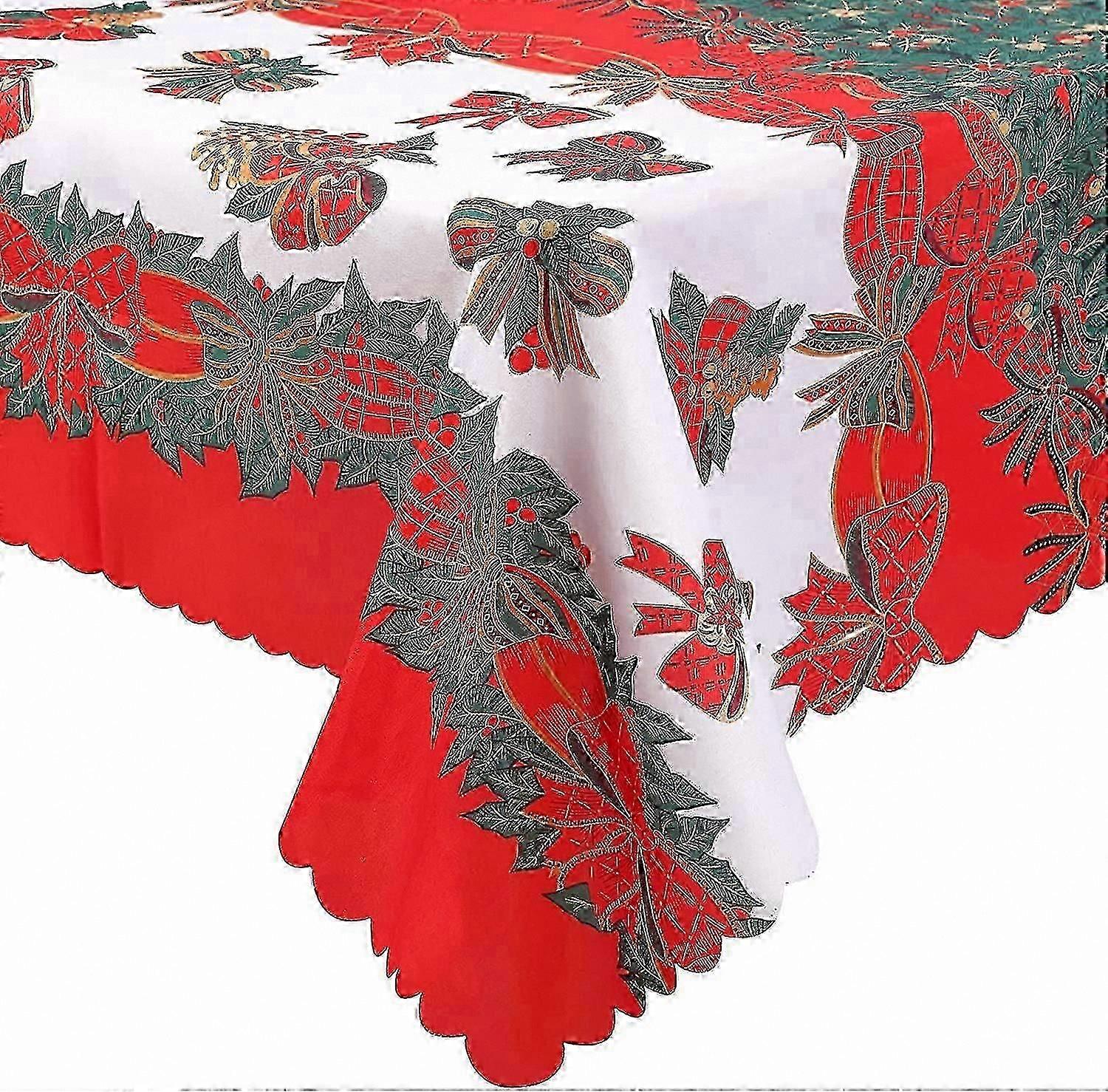Christmas Tablecloth 150x180cm Rectangular Holiday Dining Table Cover 26-27